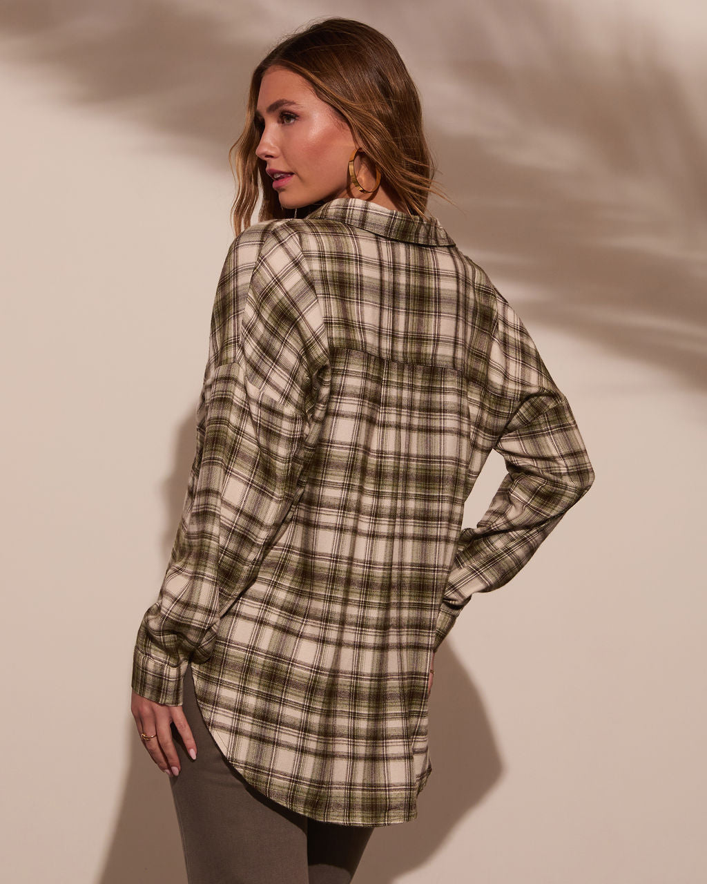 Silvie Plaid Button Down Top-Vogue Logic