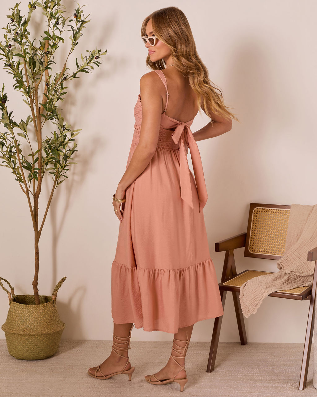 Sunday Ease Tiered Midi Dress-Vogue Logic