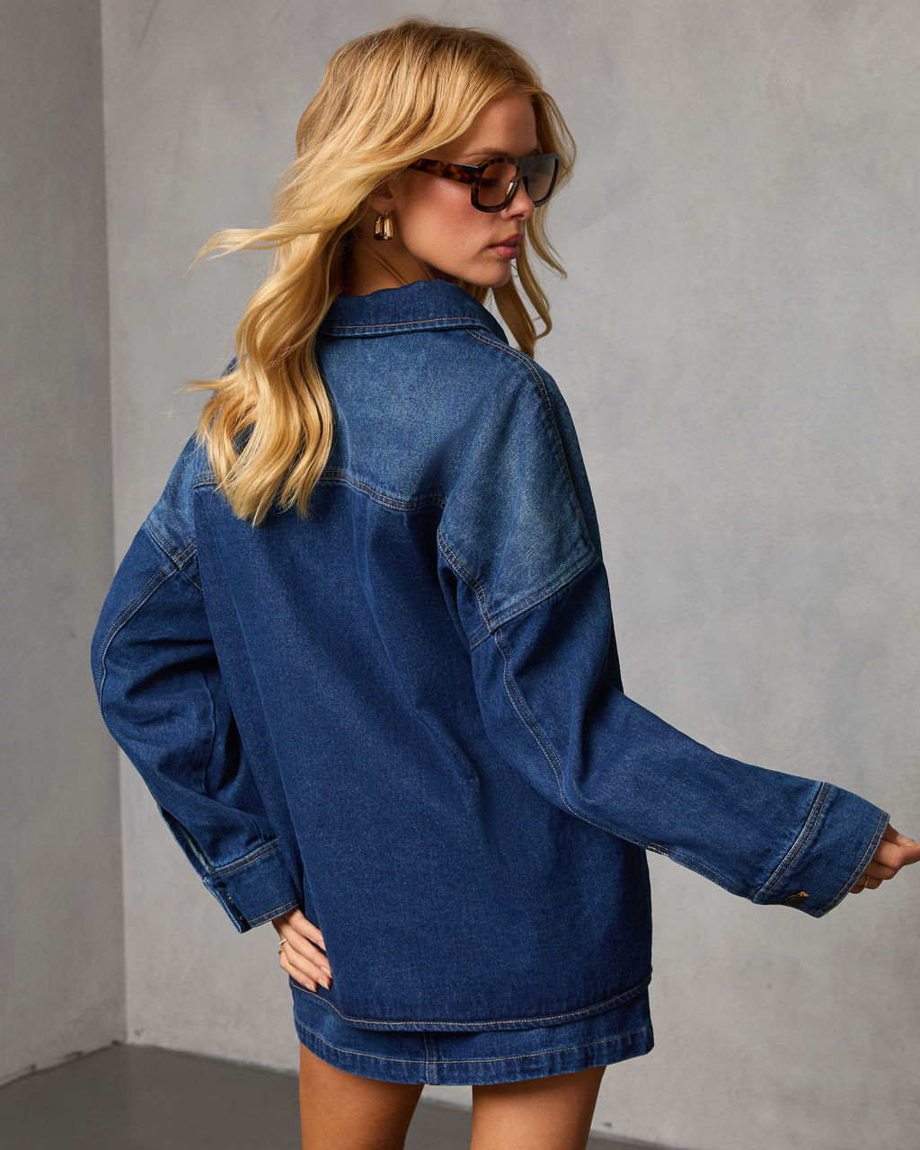 Marlborough Denim Shirt Jacket-Vogue Logic