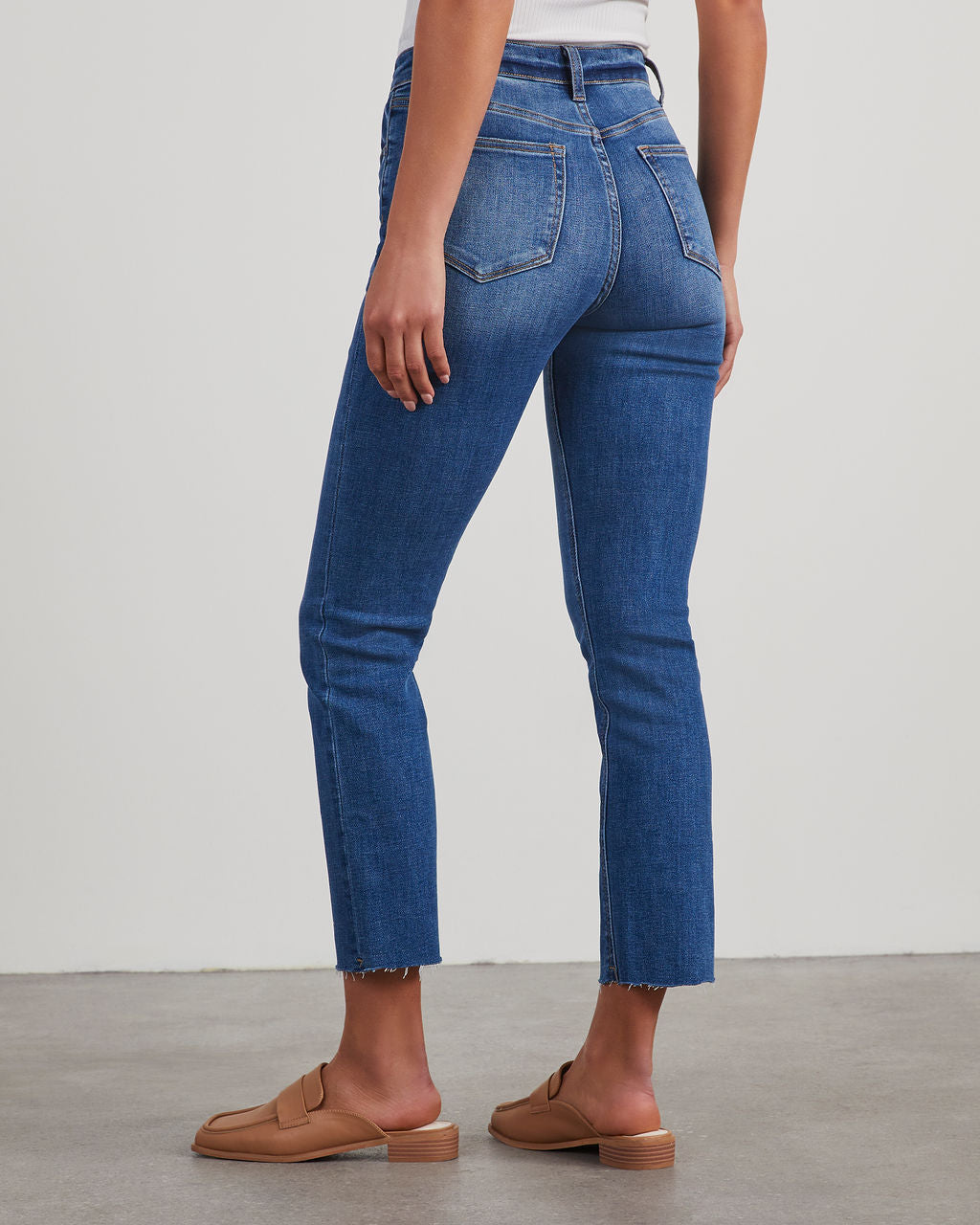 Ronnie Super Stretch High Rise Straight Leg Jeans-Vogue Logic