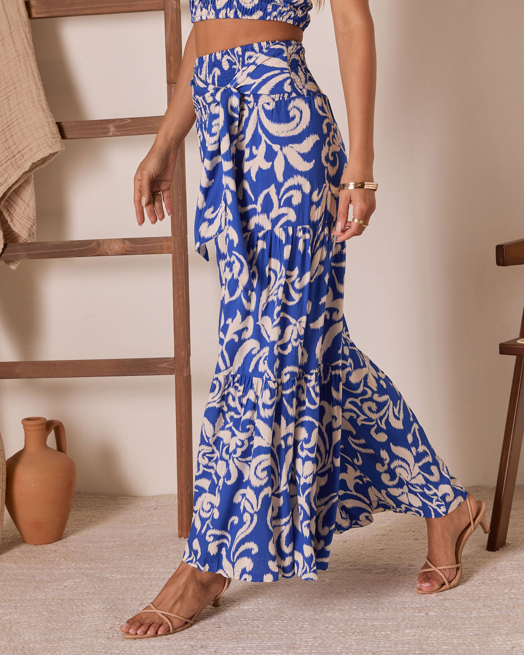 Veniah Abstract Wide Leg Pants-Vogue Logic