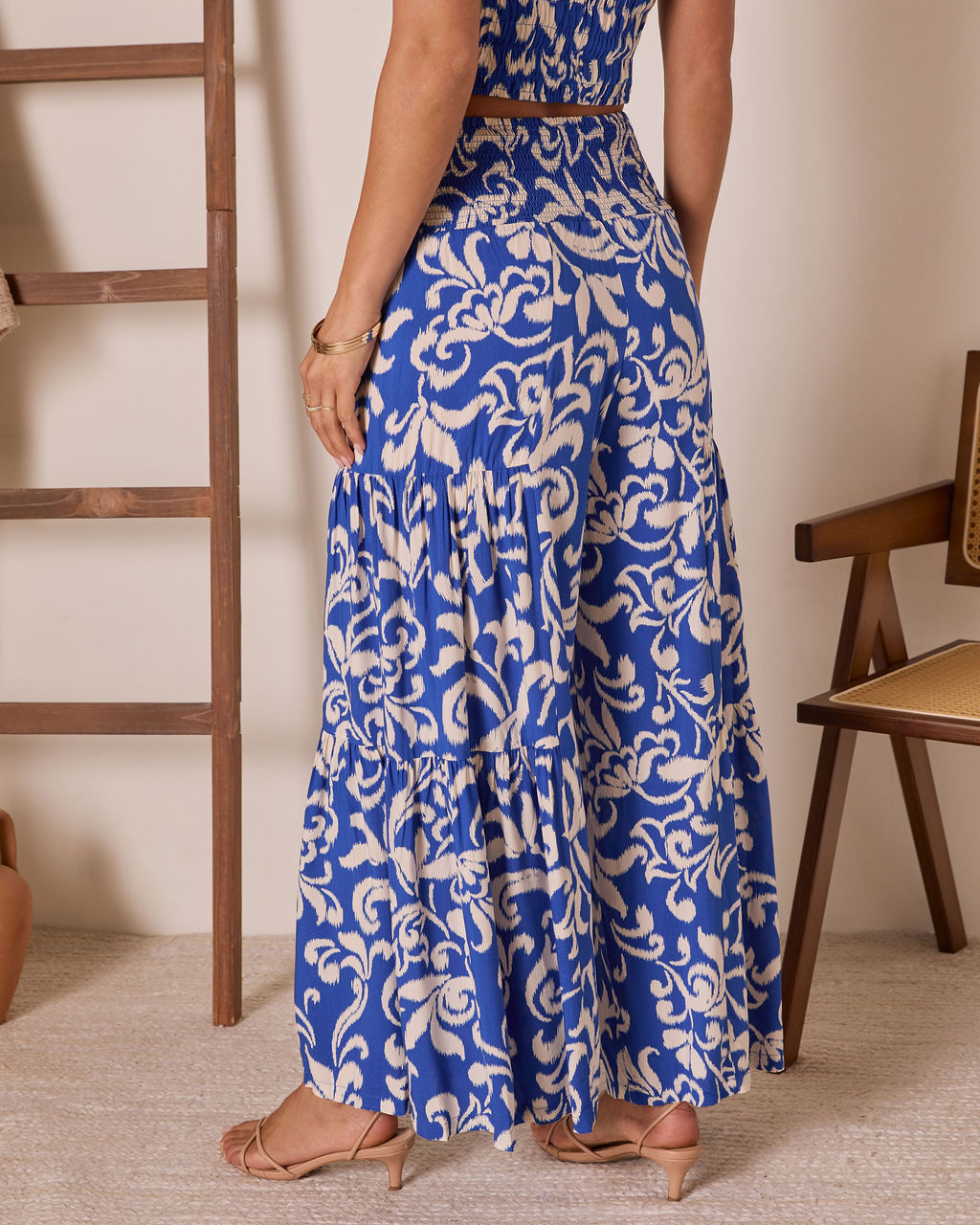 Veniah Abstract Wide Leg Pants-Vogue Logic