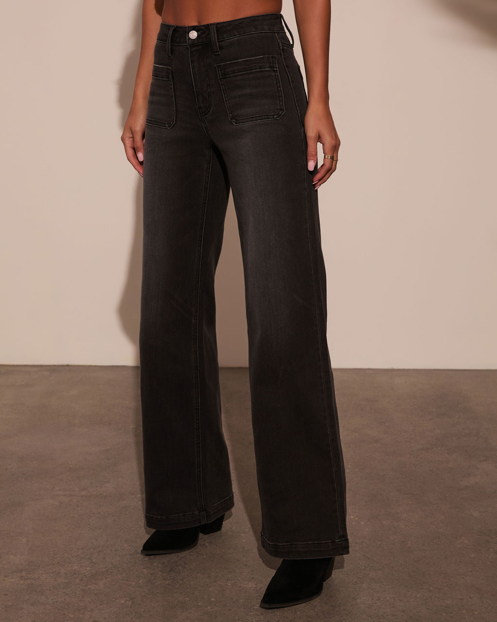 Iverson High Rise Wide Leg Denim-Vogue Logic