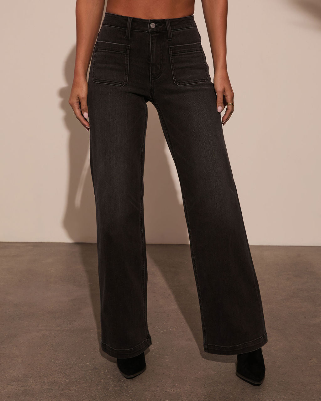 Iverson High Rise Wide Leg Denim-Vogue Logic