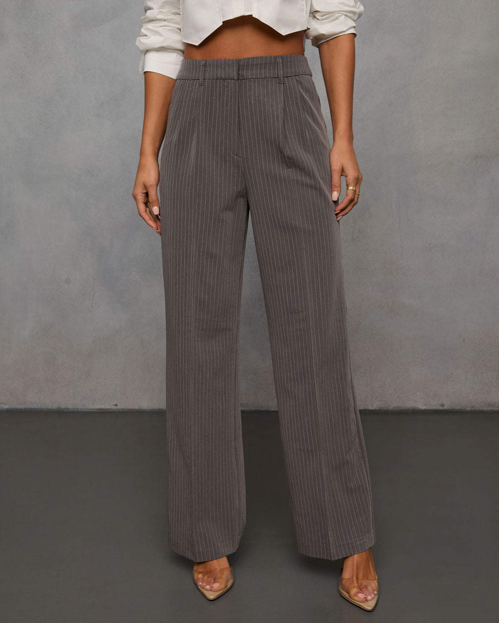Biba Pinstripe Trouser Pants-Vogue Logic