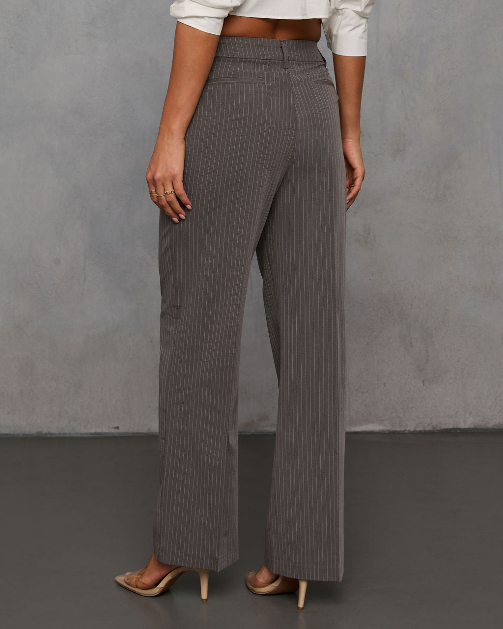 Biba Pinstripe Trouser Pants-Vogue Logic