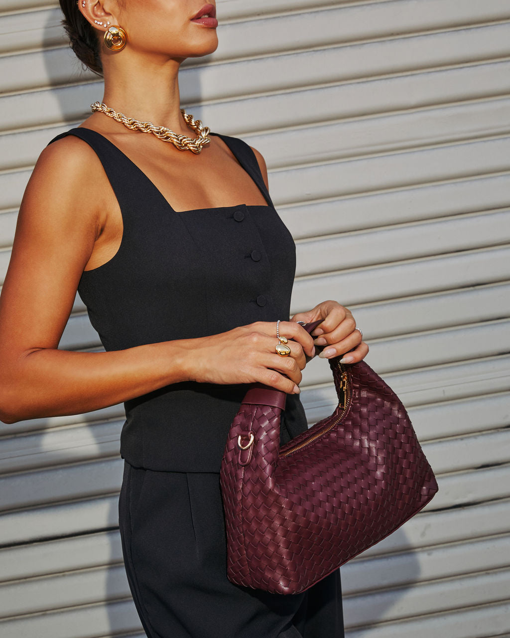 Wilder Woven Top Handle Bag-Vogue Logic