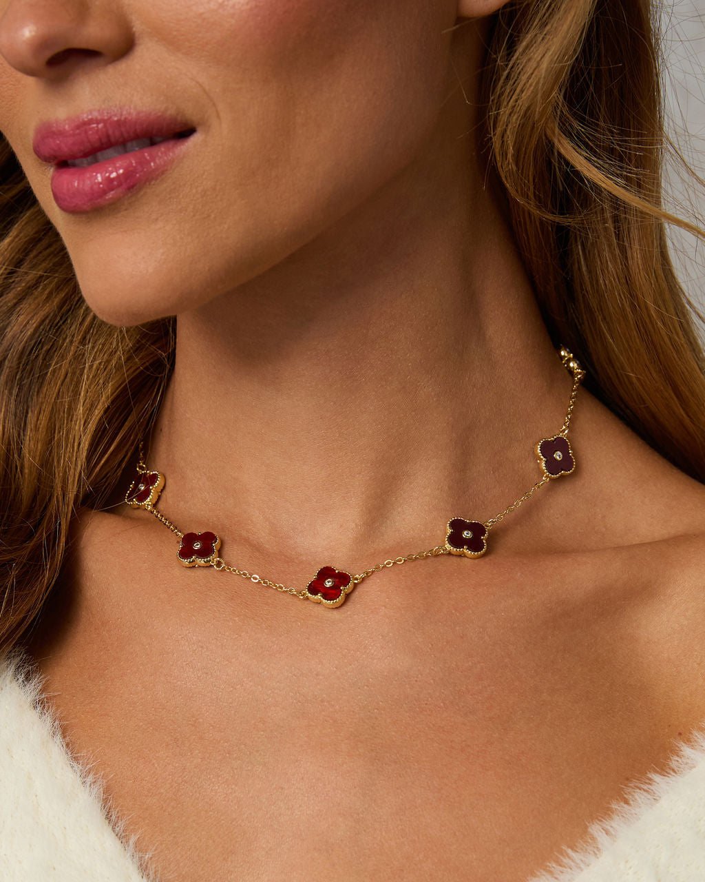Madeline Clover Charm Necklace-Vogue Logic