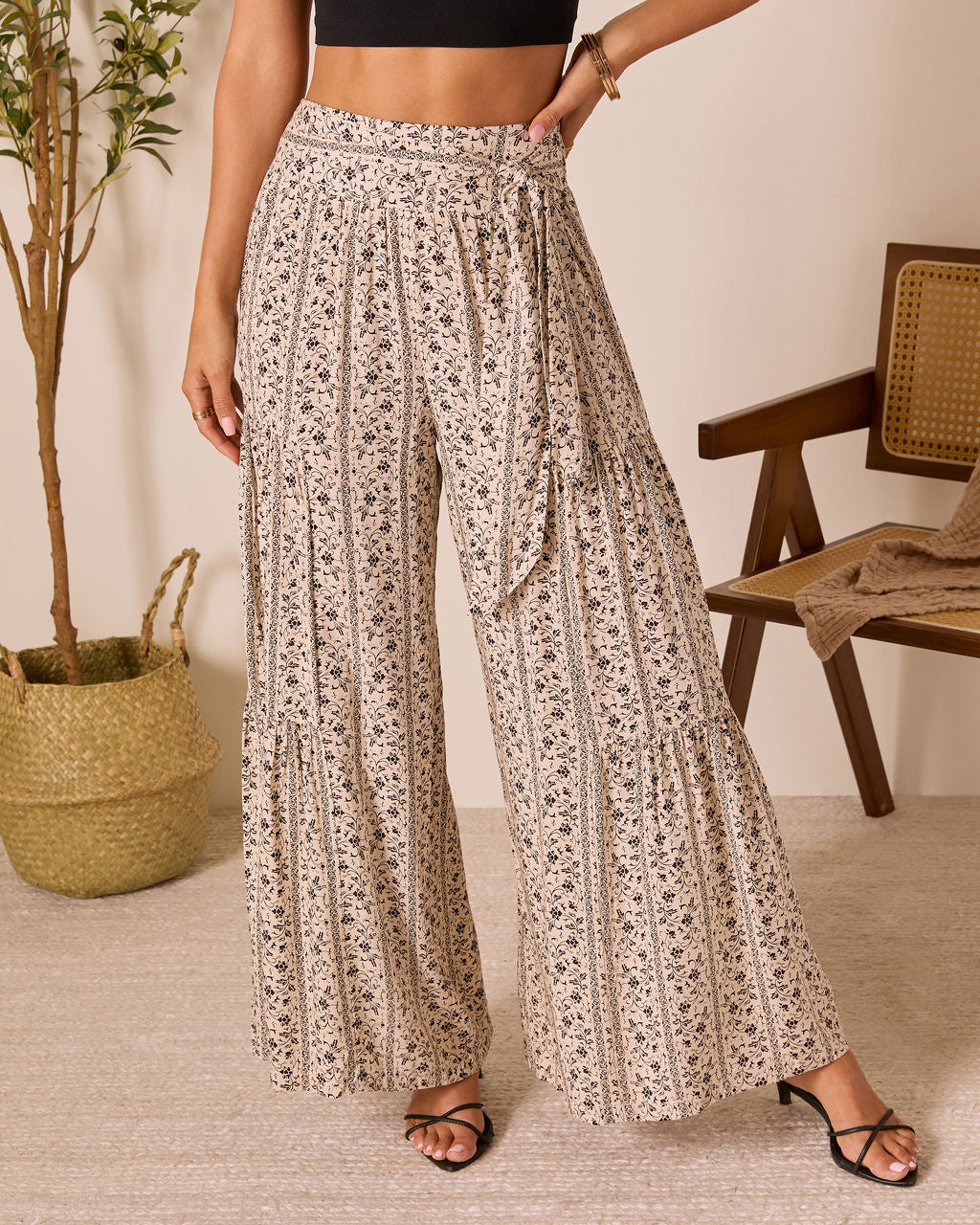 Mystic Wanderer Wide Leg Printed Pants-Vogue Logic