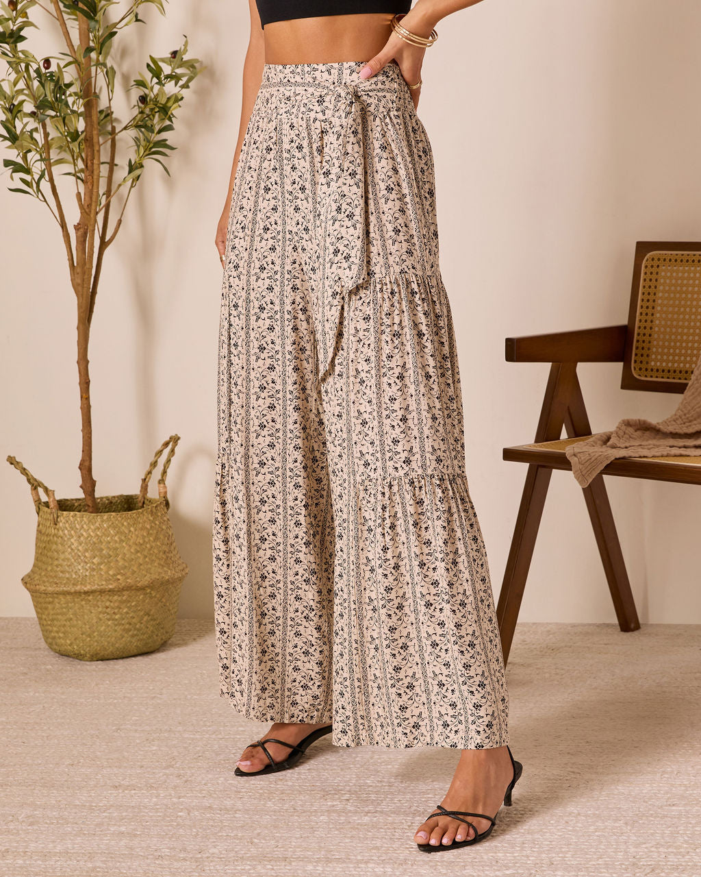 Mystic Wanderer Wide Leg Printed Pants-Vogue Logic