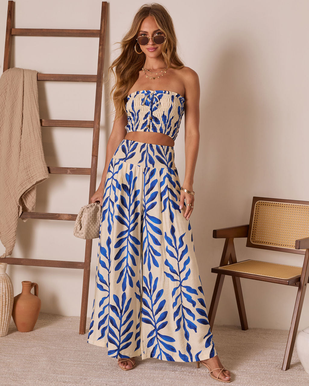 Reynah Tropical Wide Leg Pant-Vogue Logic
