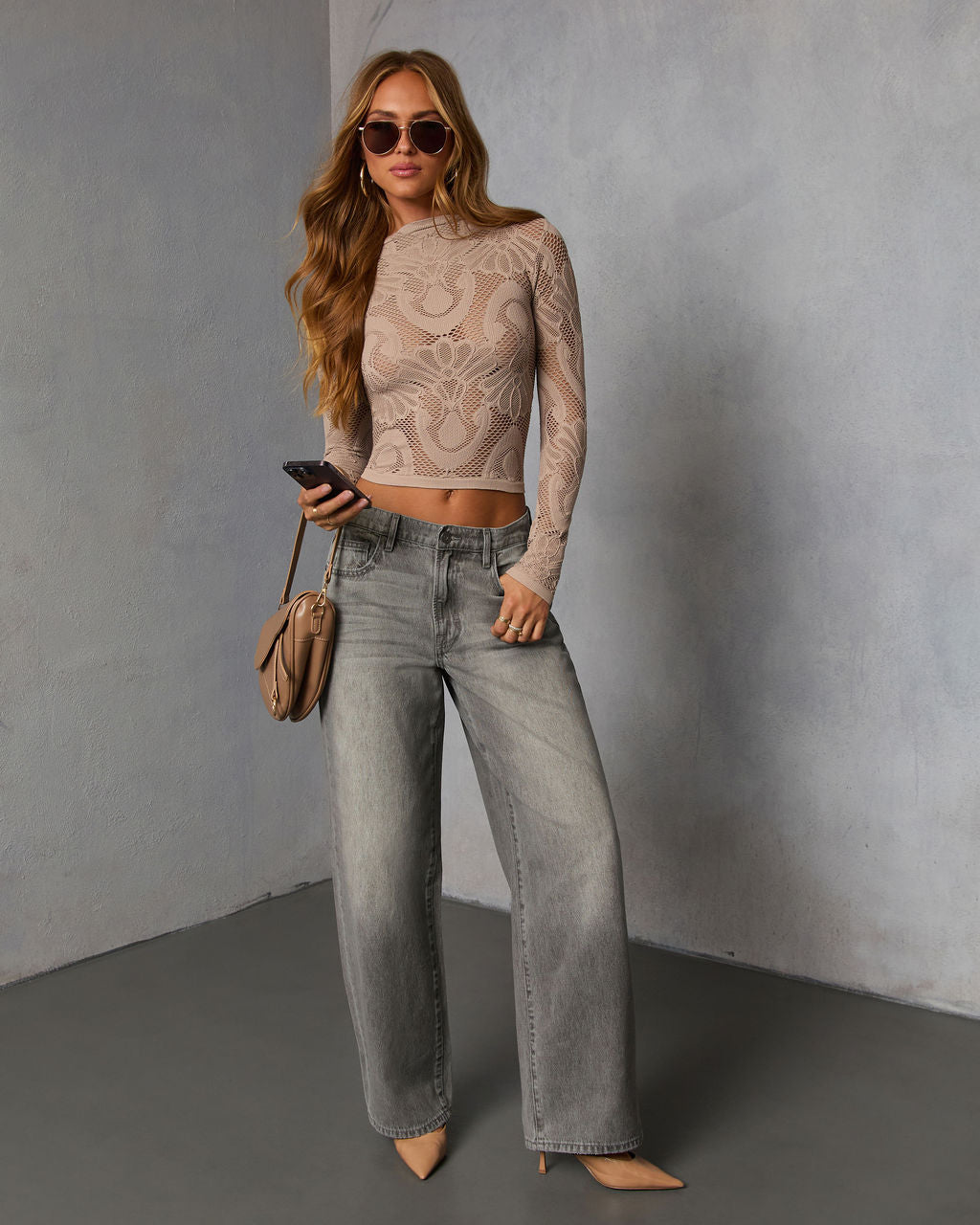 Slay Mode Abstract Open Knit Top-Vogue Logic