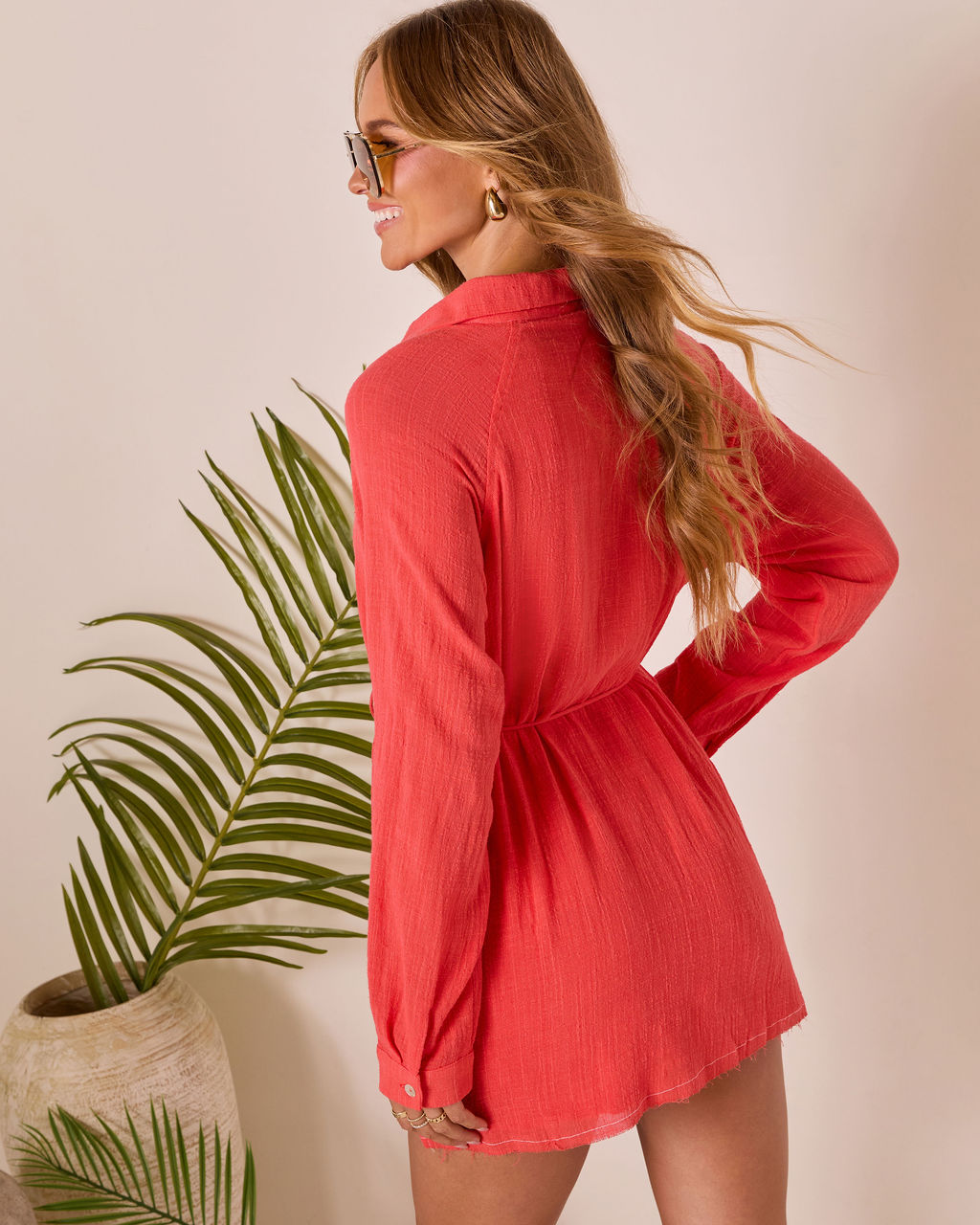 Wave Whisper Long Sleeve Romper-Vogue Logic