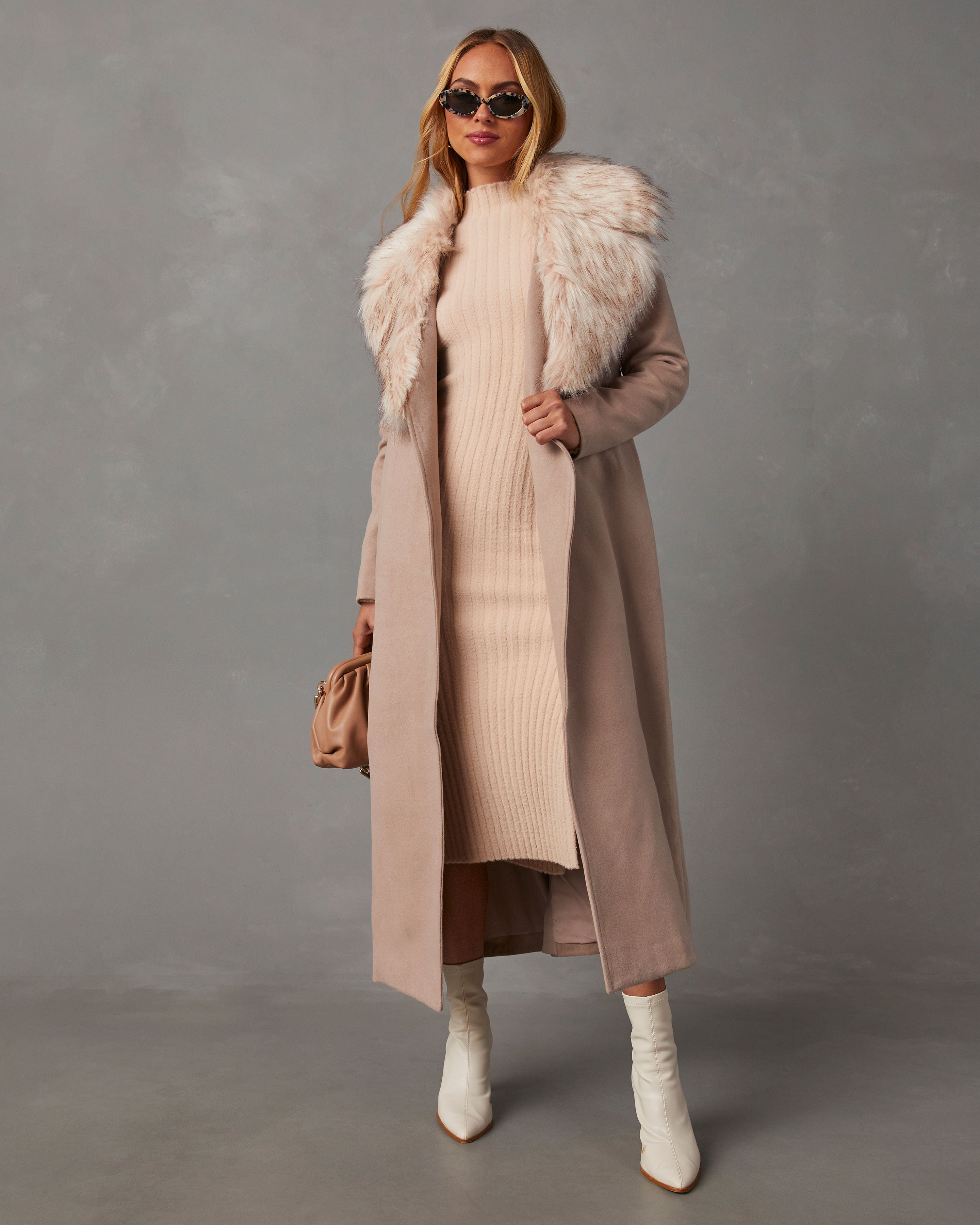 Lidia Ribbed Midi Sweater Dress-Vogue Logic