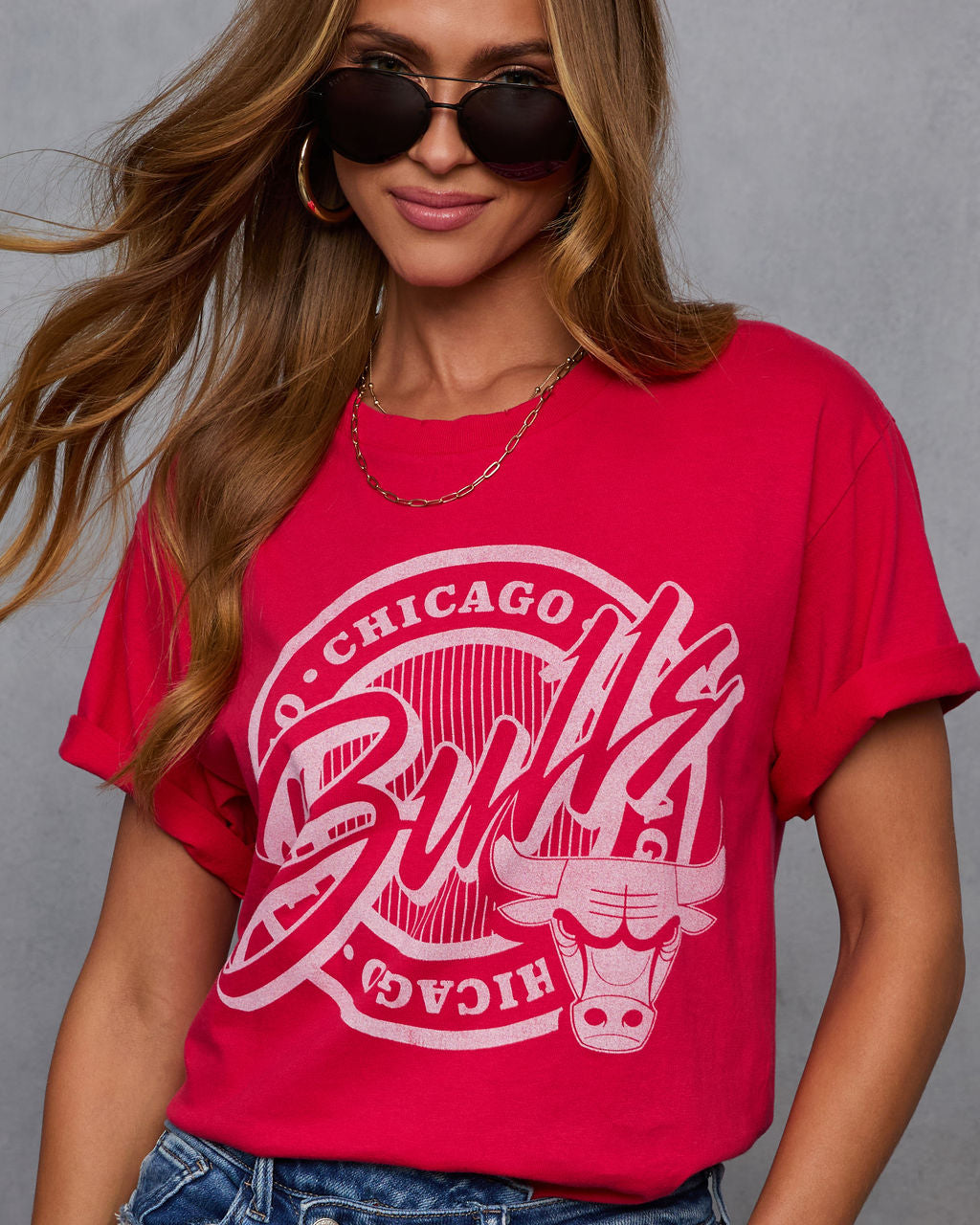 Chicago Bulls Short Sleeve Graphic Tee-Vogue Logic