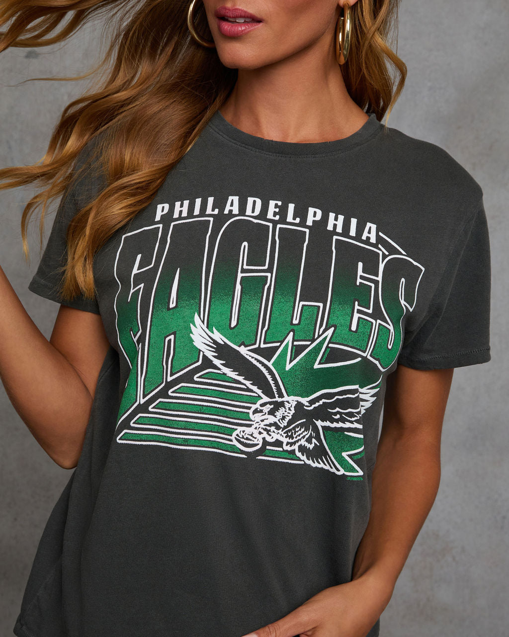 Philadelphia Eagles Short Sleeve Graphic Top-Vogue Logic