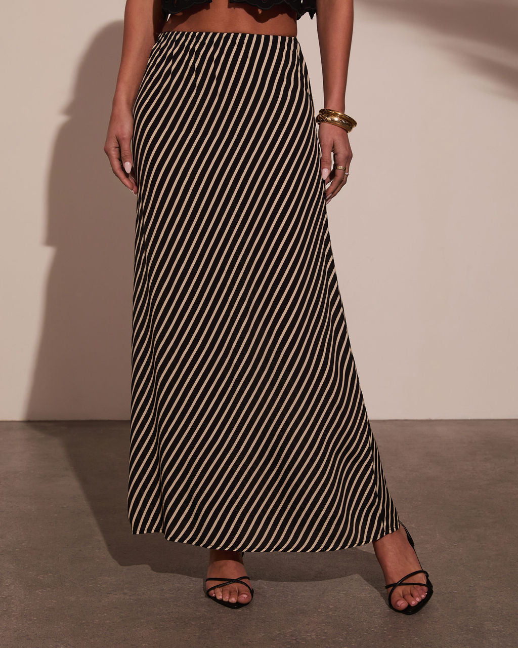 Sweet Haven Striped Maxi Skirt-Vogue Logic
