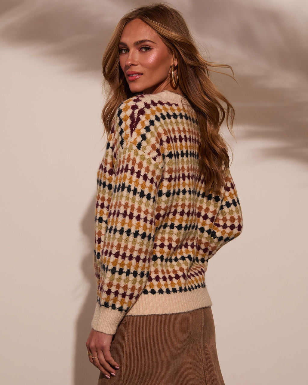 Cozy Up Abstract Knit Cardigan-Vogue Logic