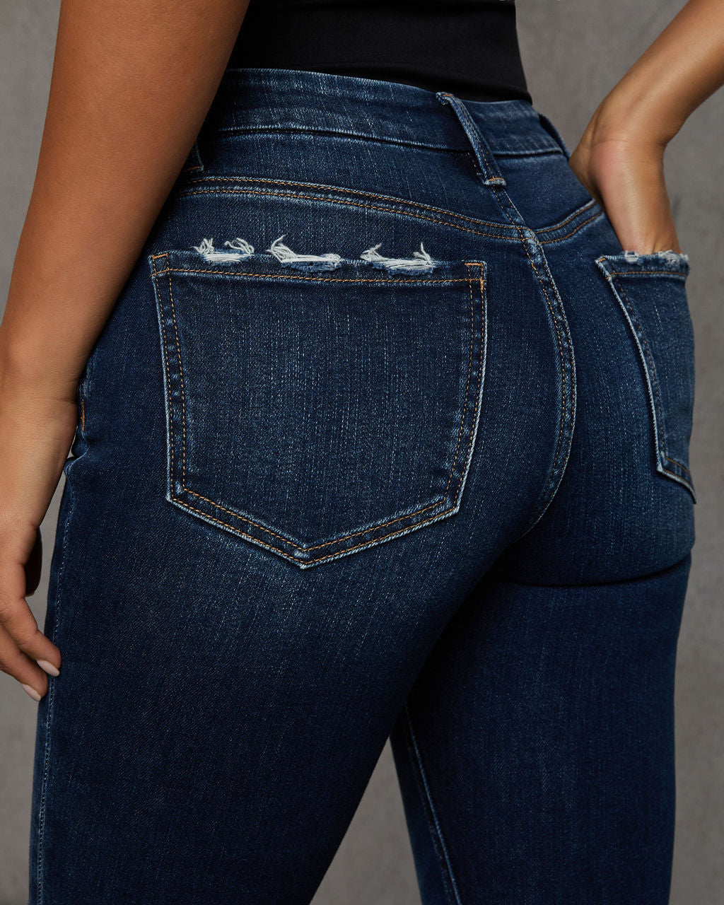 Jaylen Mid Rise Distressed Skinny Jeans-Vogue Logic