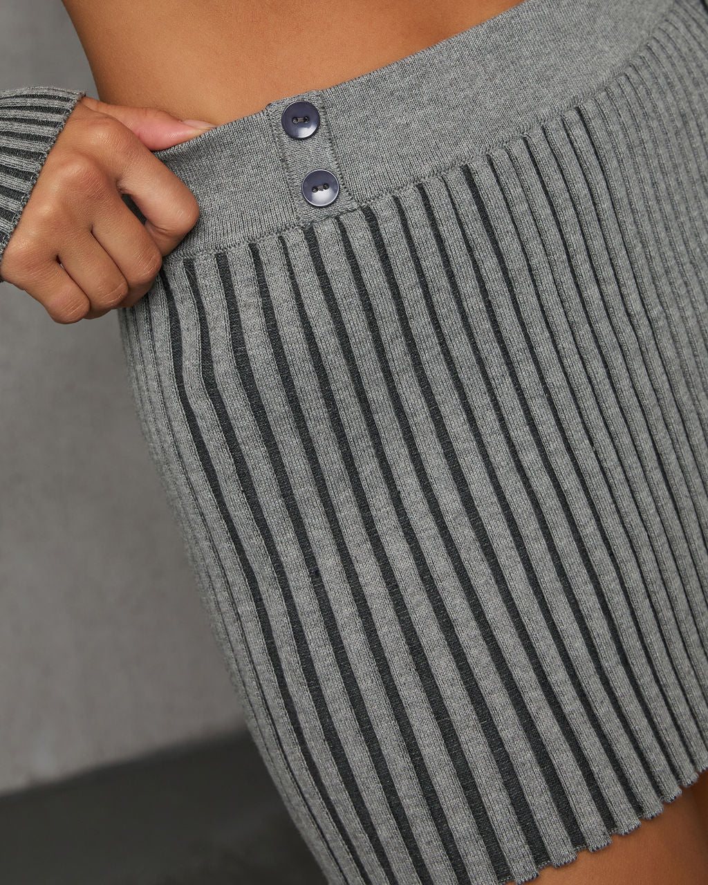 Come Closer Ribbed Mini Skirt-Vogue Logic