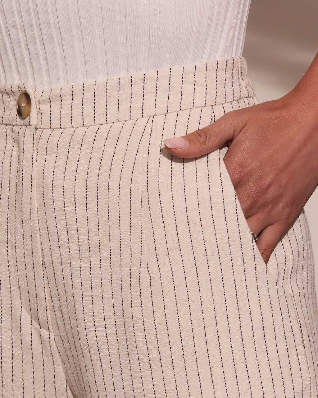 Juliet Days Striped High Rise Shorts-Vogue Logic