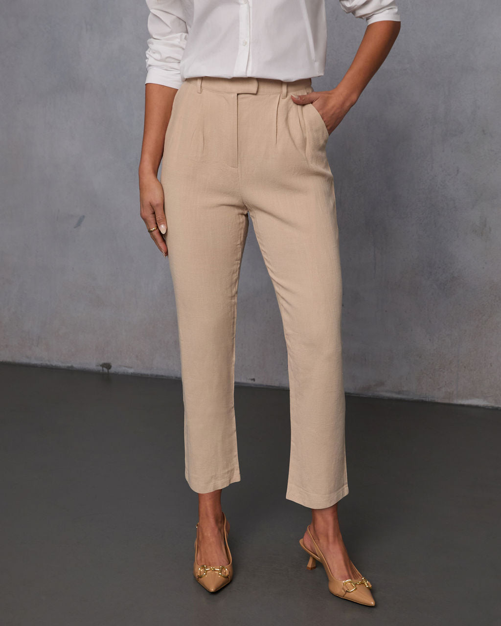 Barbara High Rise Trouser Pants-Vogue Logic