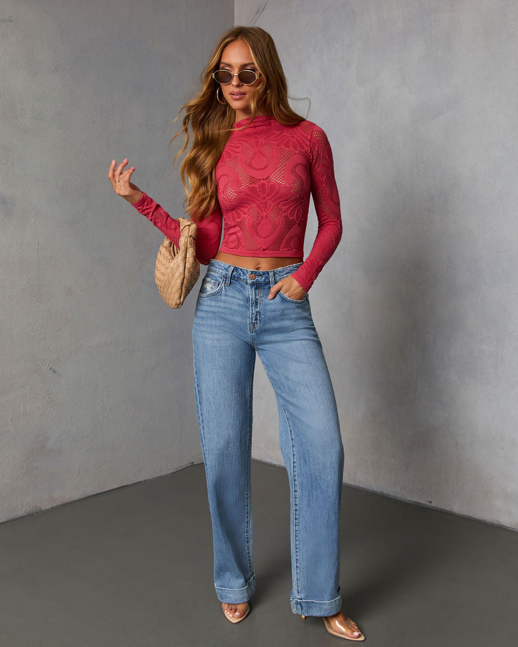 Slay Mode Abstract Open Knit Top-Vogue Logic