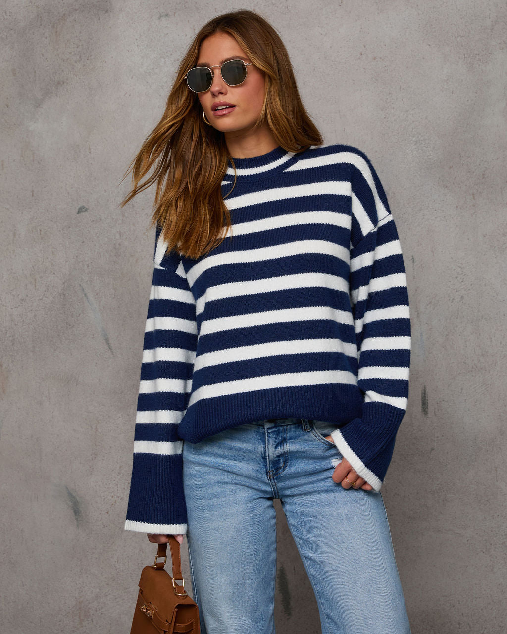Dont Mind Me Striped Knit Sweater-Vogue Logic