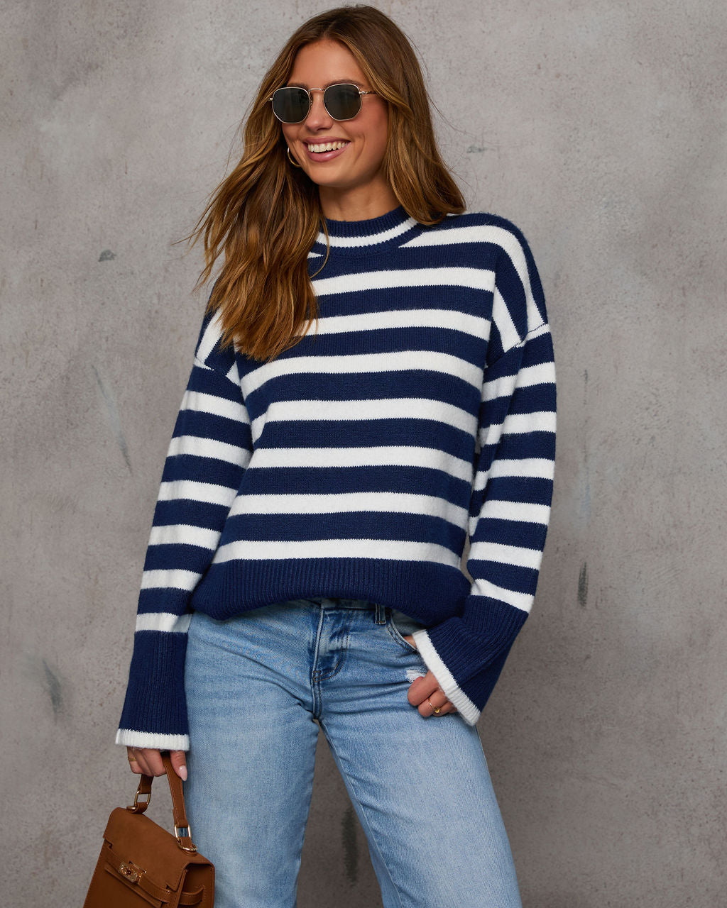 Dont Mind Me Striped Knit Sweater-Vogue Logic