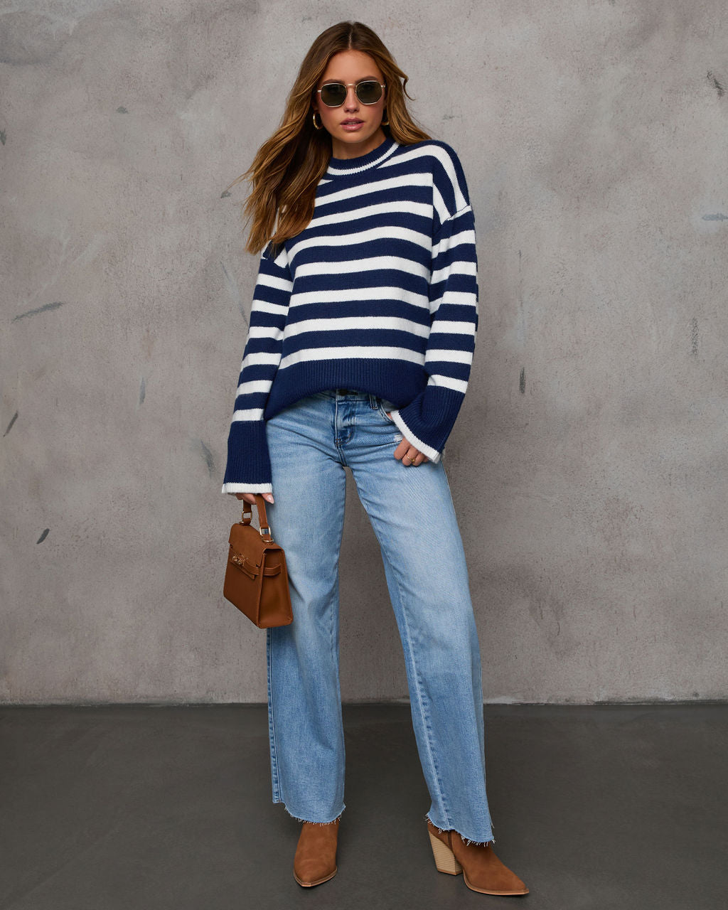 Dont Mind Me Striped Knit Sweater-Vogue Logic