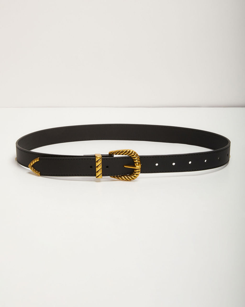 Janae Textured Buckle Standard Belt-Vogue Logic