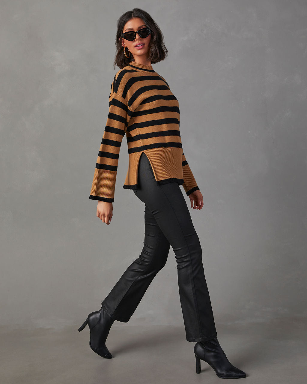 Dont Mind Me Striped Knit Sweater-Vogue Logic
