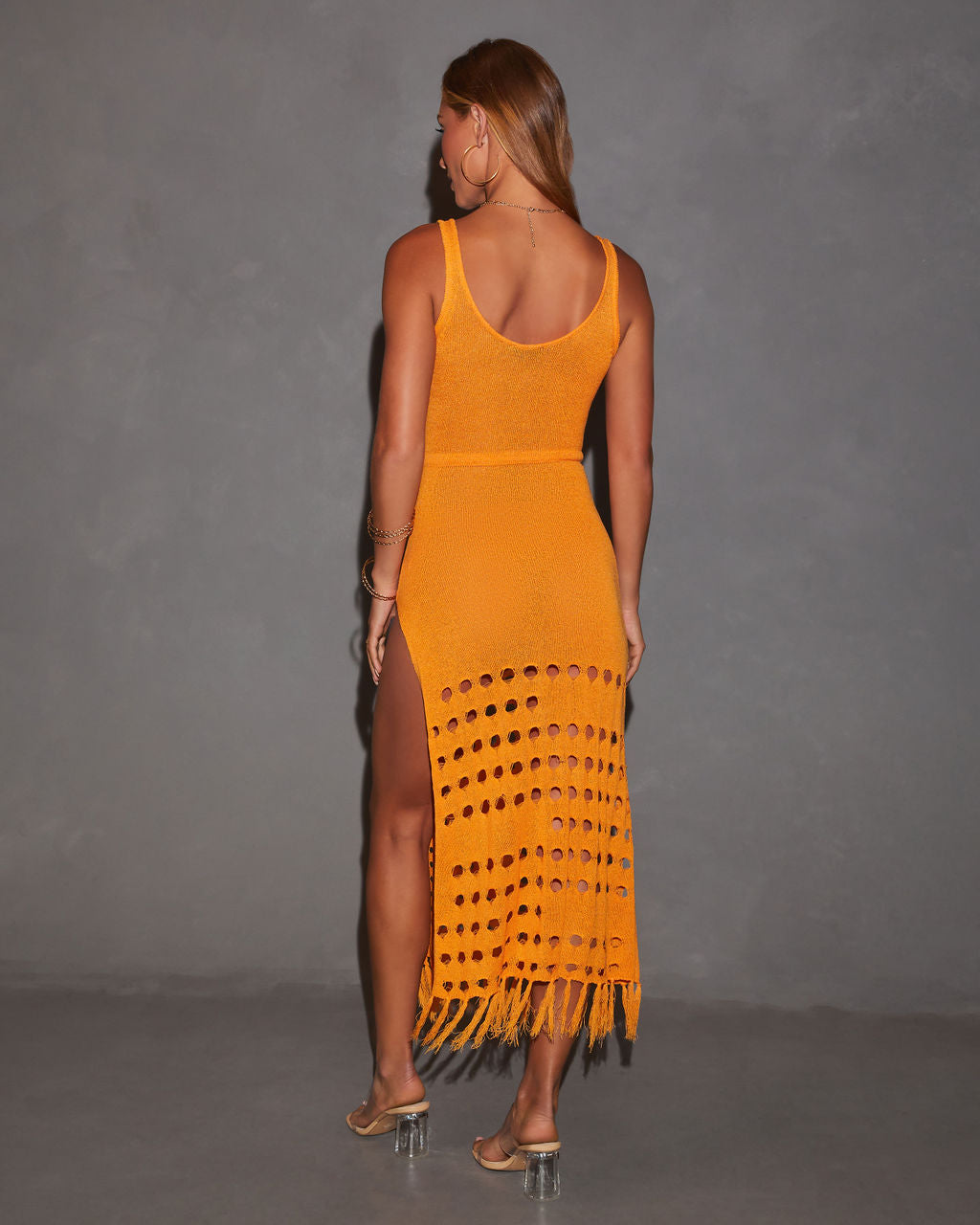 Caliana Tassel Cover Up Maxi Dress-Vogue Logic