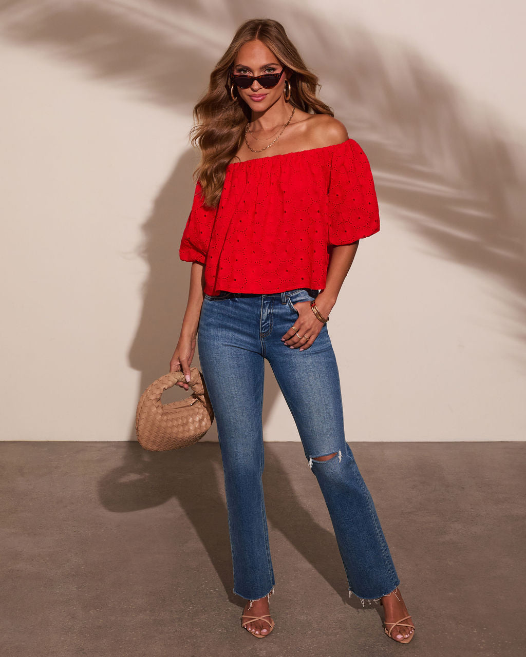 Slow Stroll Off The Shoulder Top-Vogue Logic