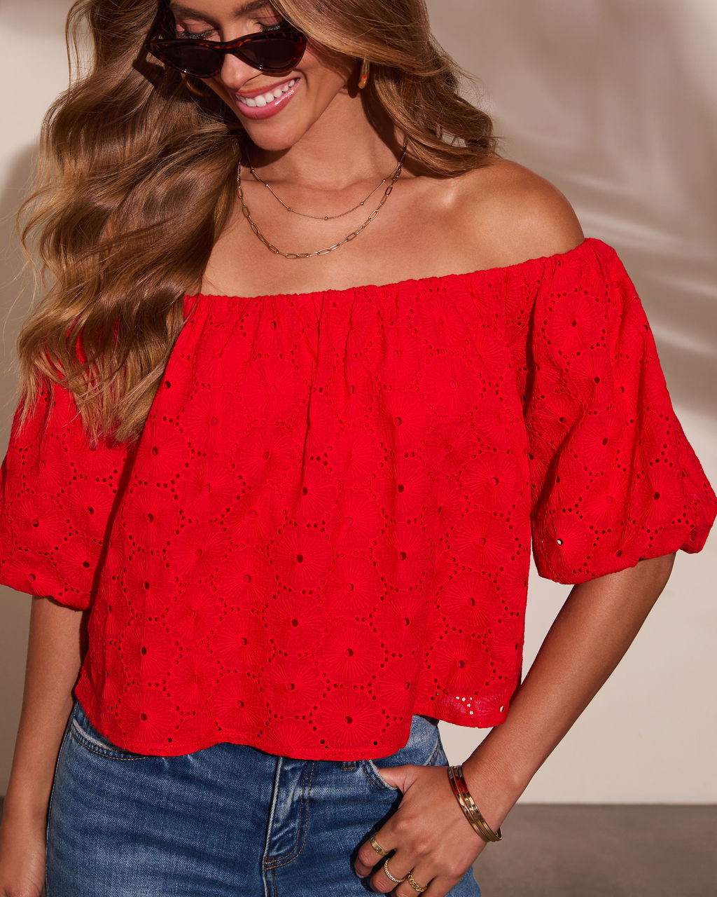 Slow Stroll Off The Shoulder Top-Vogue Logic
