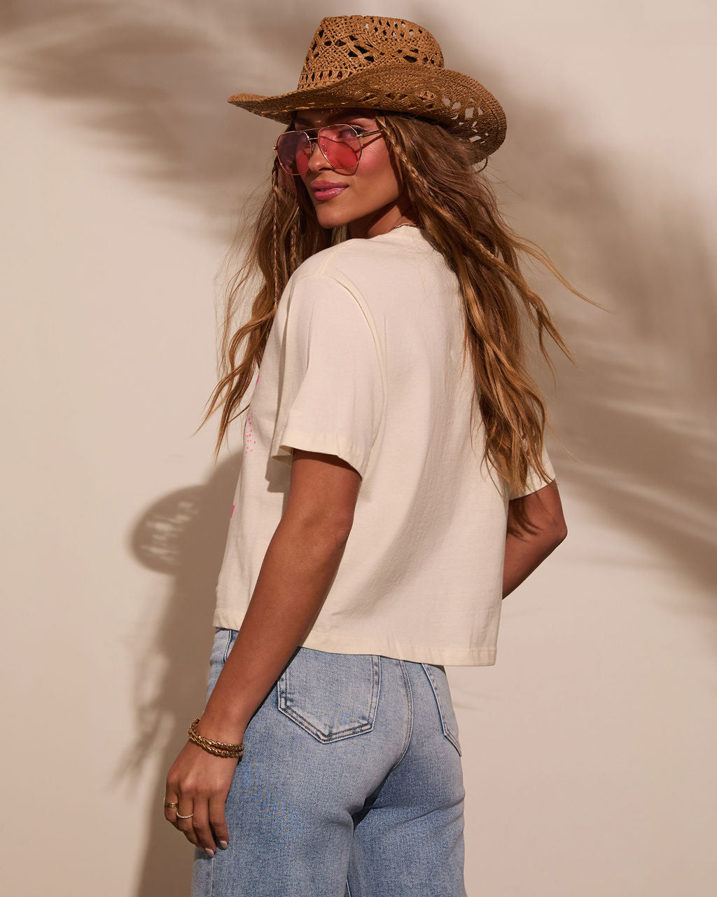 Wild West Cropped Graphic Tee-Vogue Logic