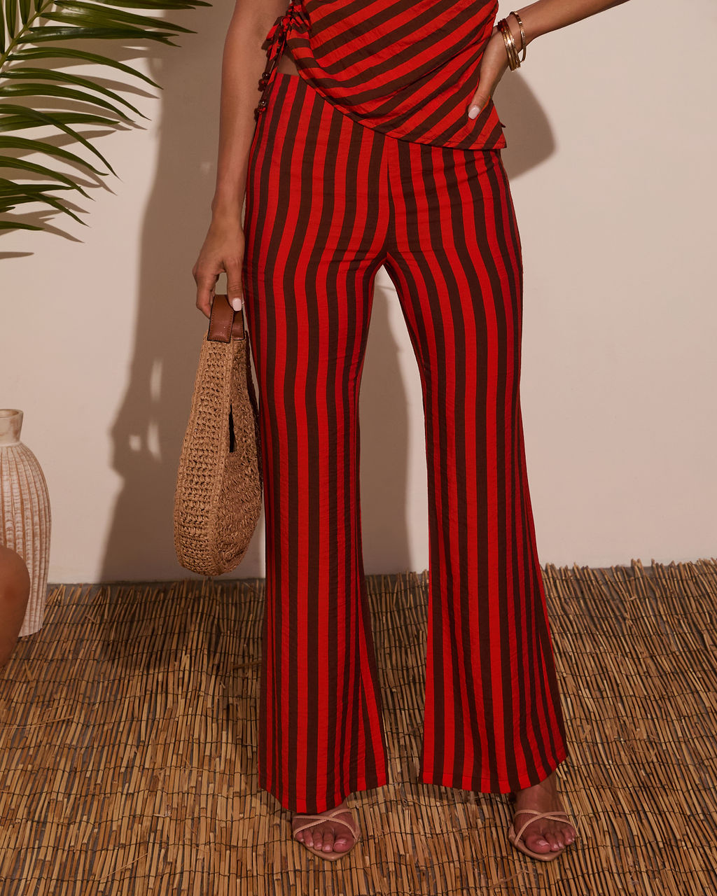 Celina Striped Wide Leg Pants-Vogue Logic