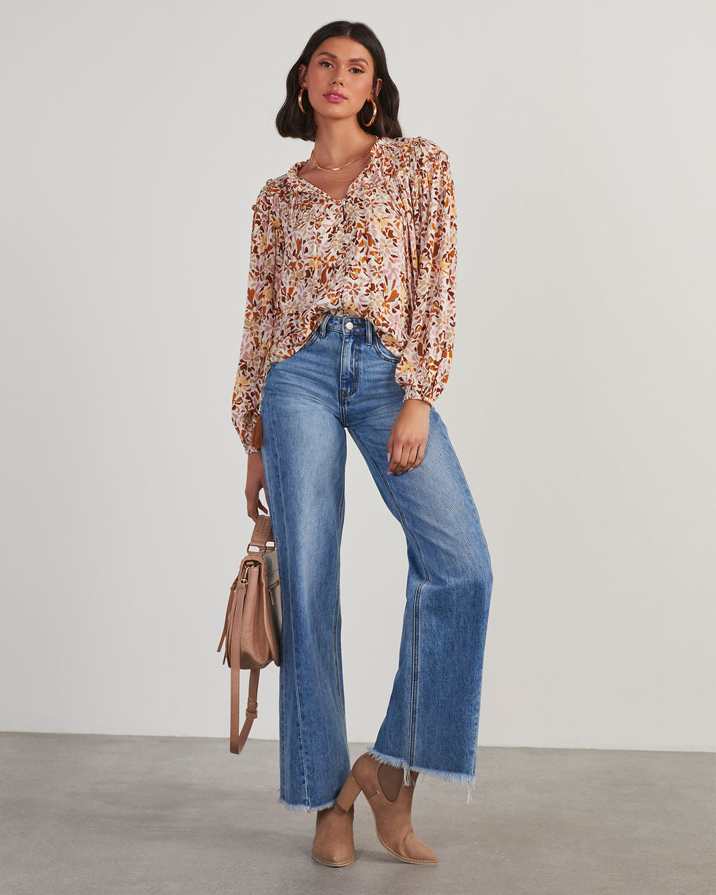 Frances Floral Peasant Blouse-Vogue Logic
