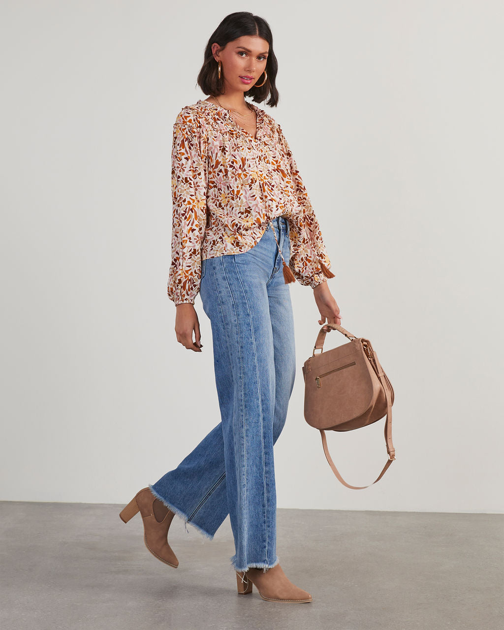 Frances Floral Peasant Blouse-Vogue Logic