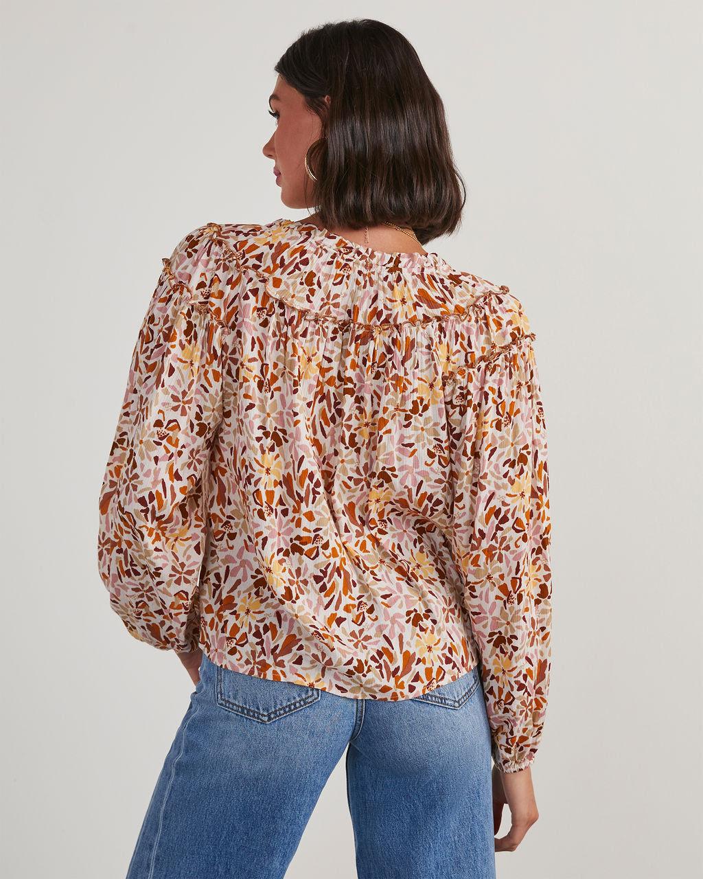Frances Floral Peasant Blouse-Vogue Logic