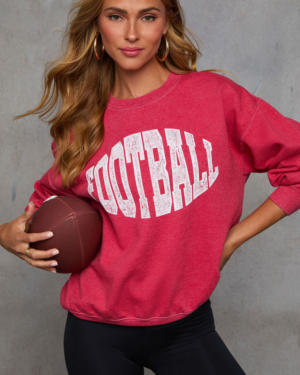 Football Season Graphic Sweatshirt-Vogue Logic