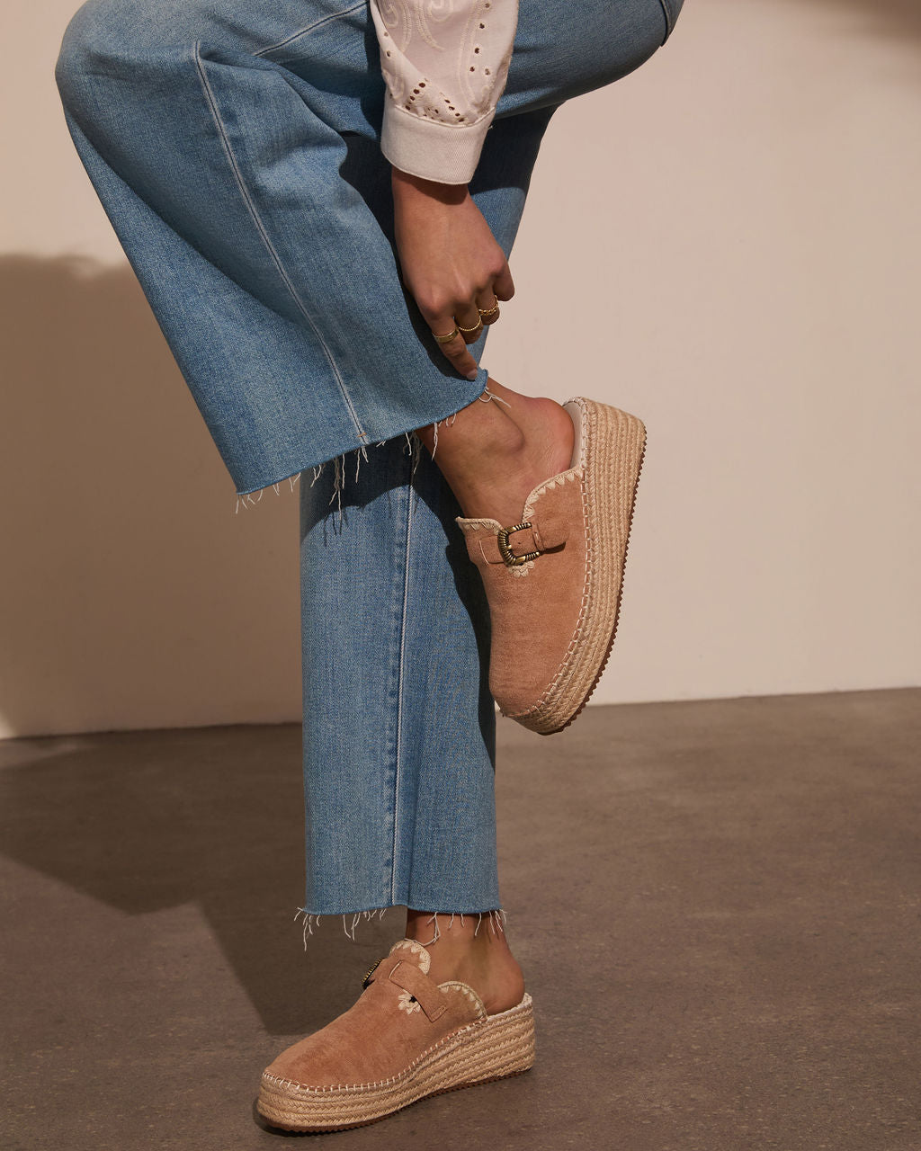 Esme Suede Platform Mule-Vogue Logic