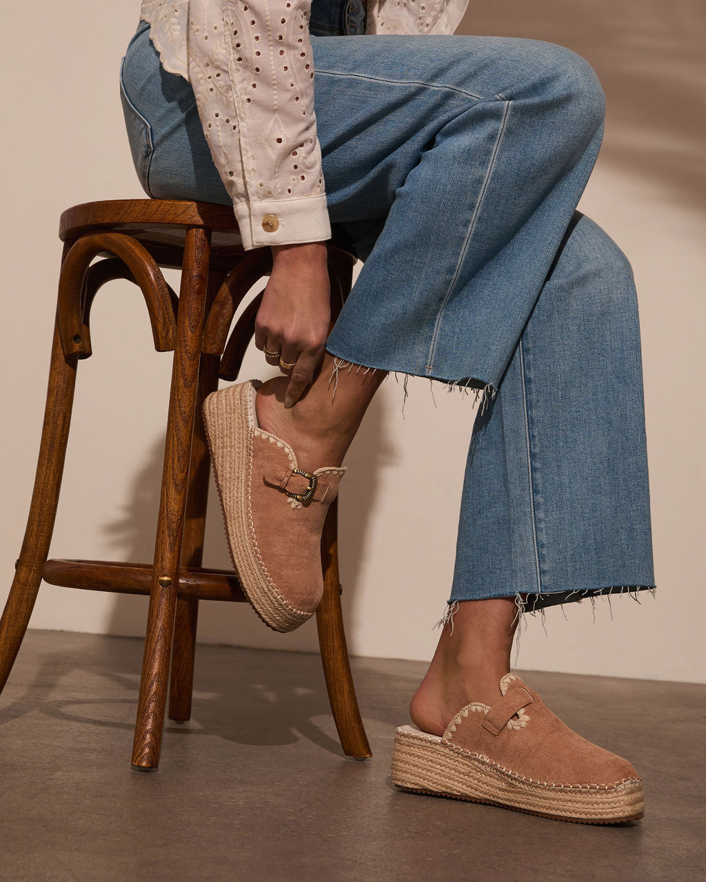 Esme Suede Platform Mule-Vogue Logic