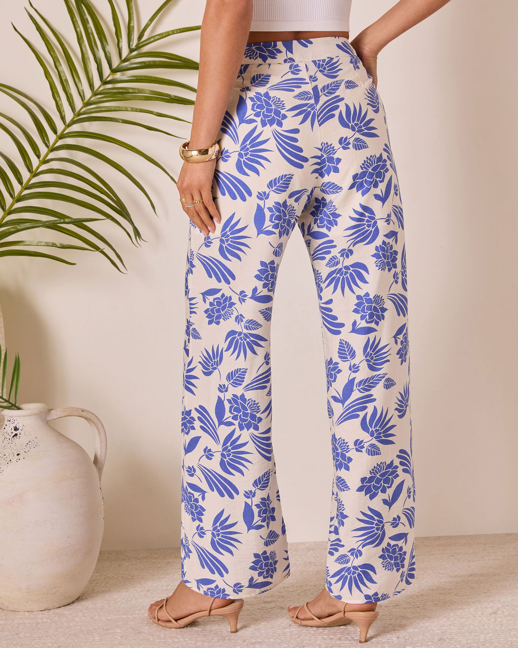 Coastal Bound Tropical Print Pant-Vogue Logic