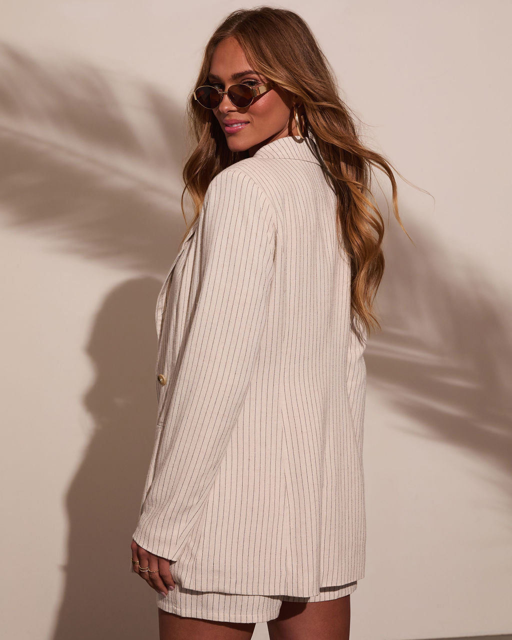 Juliet Days Striped Lightweight Blazer-Vogue Logic