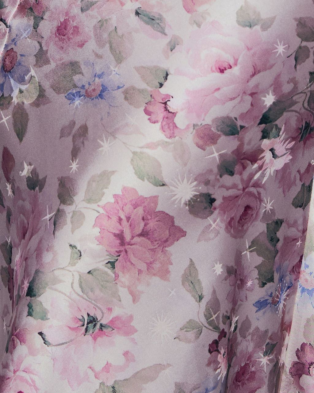 Tea For Two Floral Satin Maxi Skirt-Vogue Logic