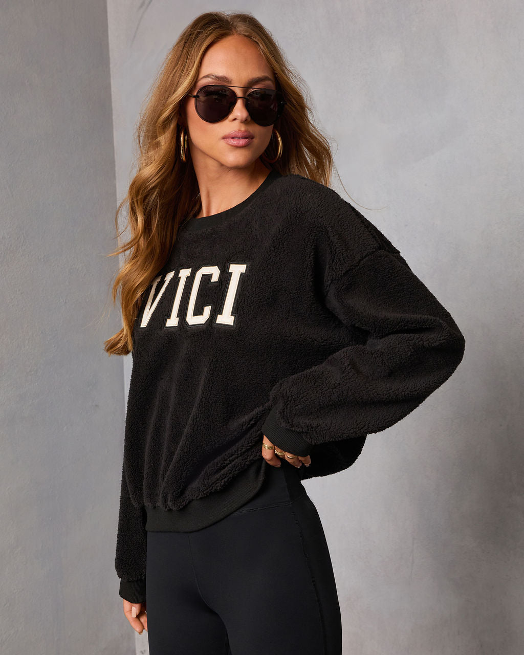 Vogue Logic Summit Graphic Sherpa Sweatshirt-Vogue Logic