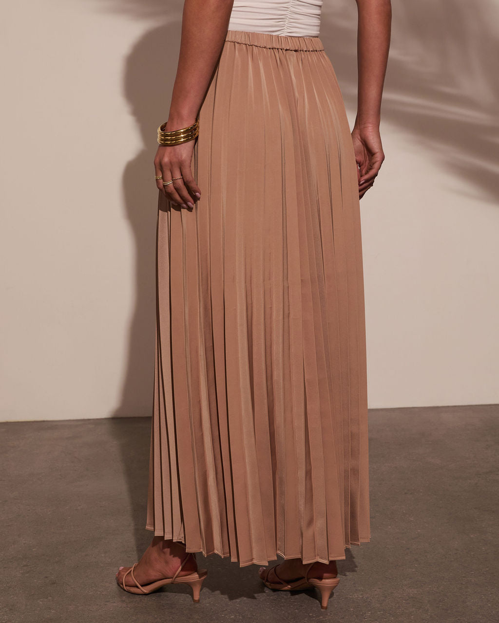 Samina Pleated Maxi Skirt-Vogue Logic