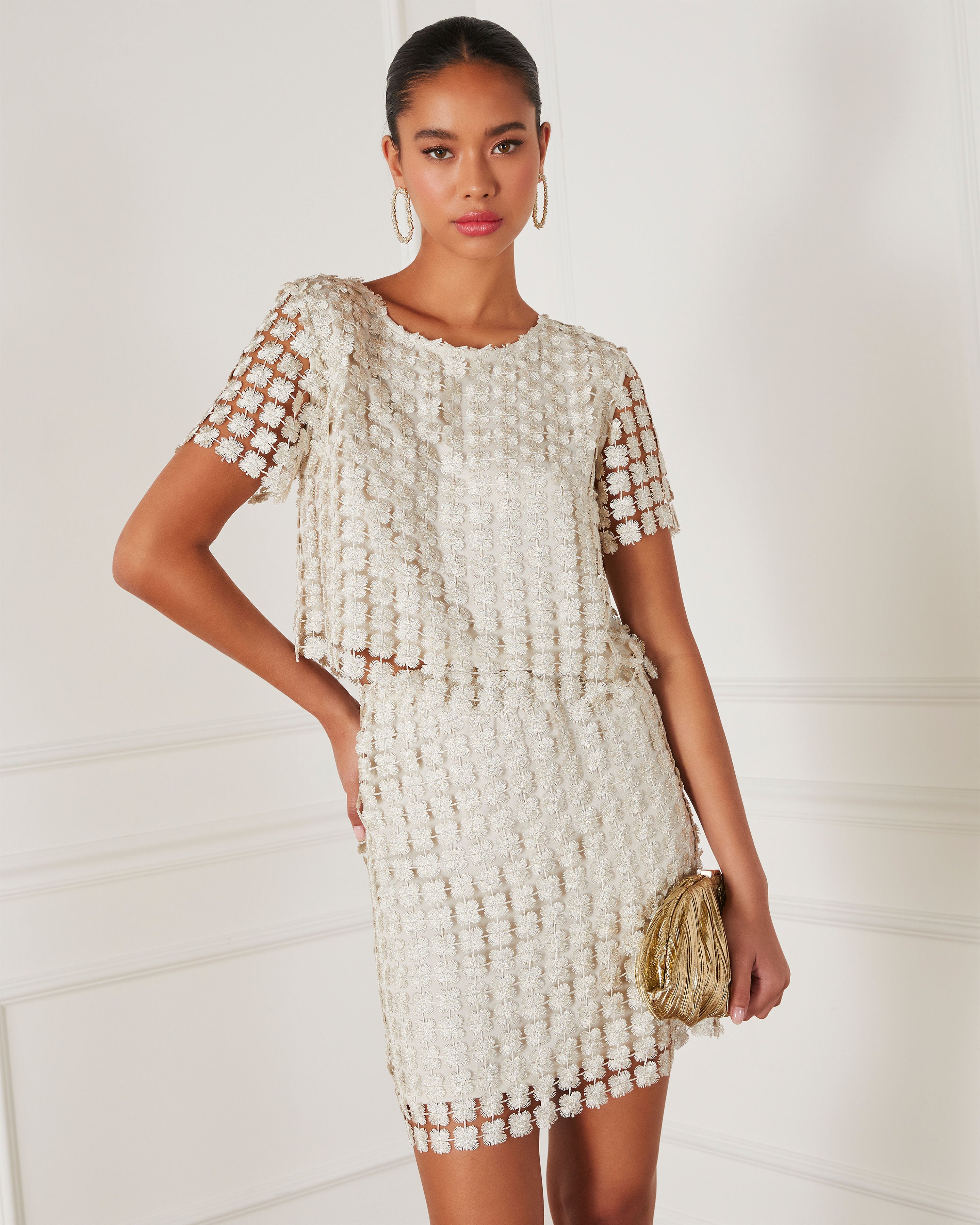 Cazzie Flower Mini Skirt-Vogue Logic