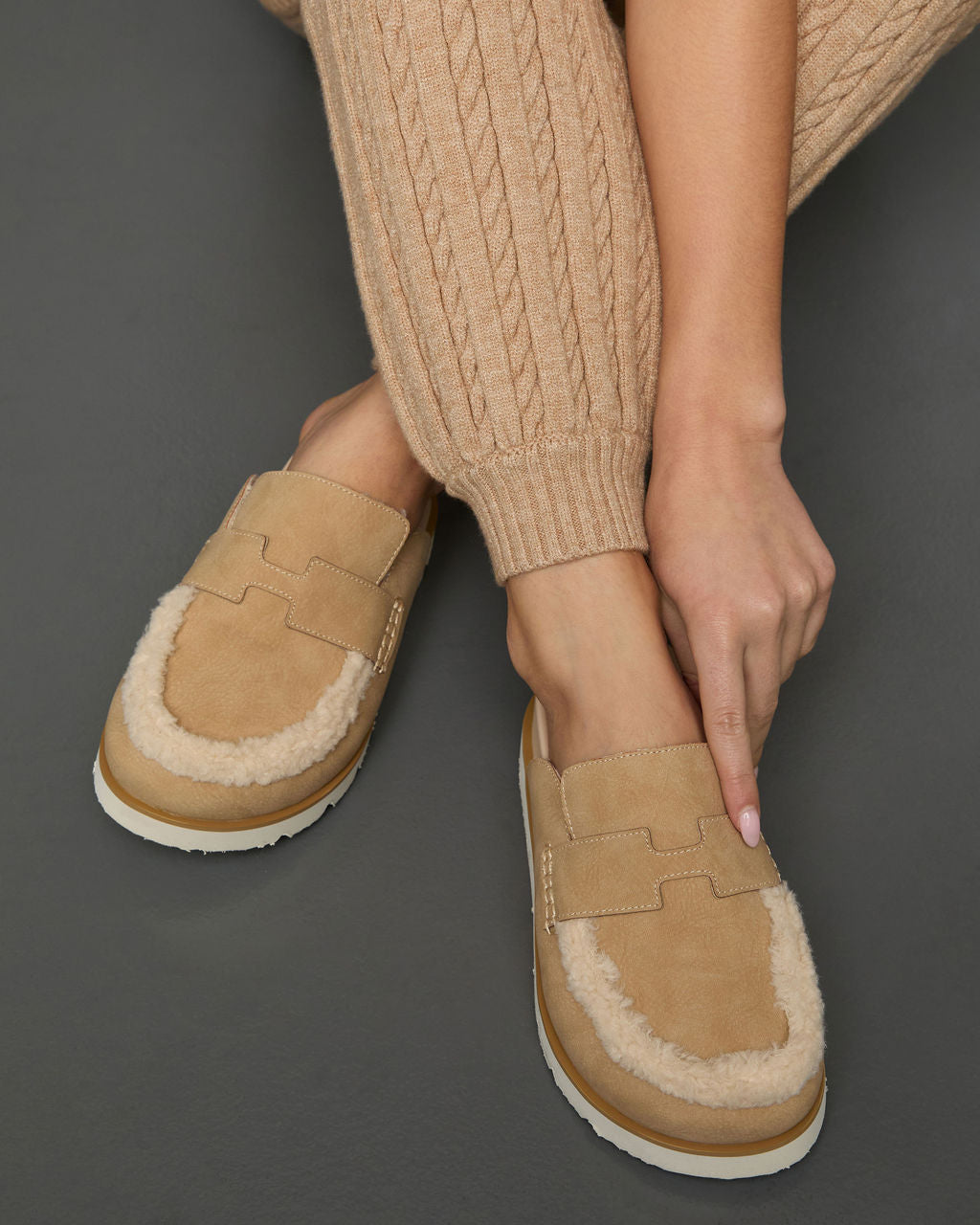 Biba Sherpa Lined Clog Mules-Vogue Logic